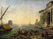 Claude Lorrain Seehafen beim Aufgang der Sonne oil painting artist